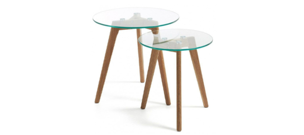 Set of two side tables.