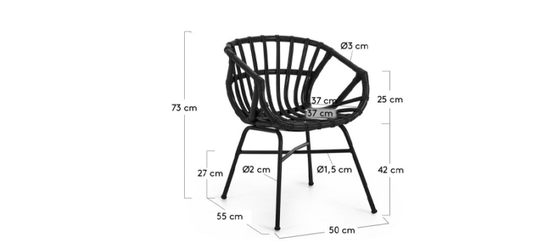 Dimensions of chair.