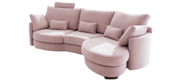 Pink Arika Sofa with big space from Fama Spain