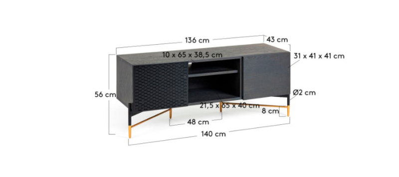 Dimensions of tv stand