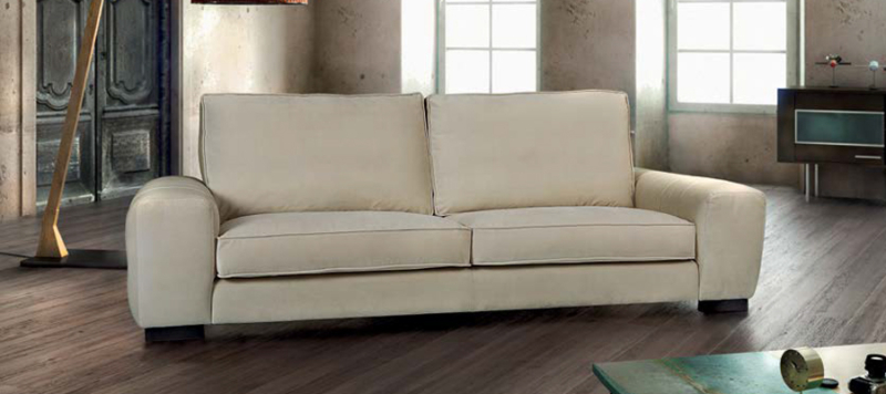 White elegant sofa for living room.