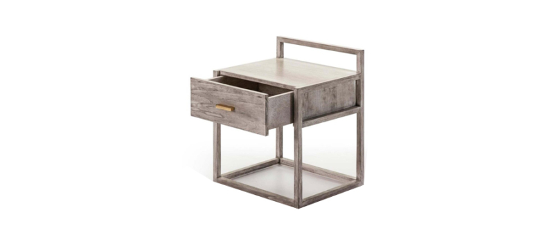 Grey side table for your bedroom.