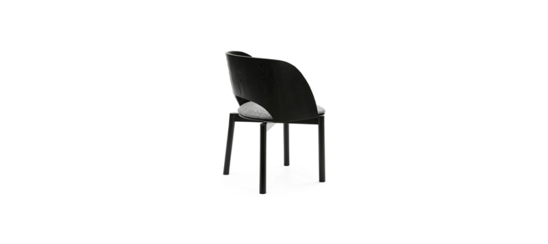 Teulat high quality black wooden armchair dining.