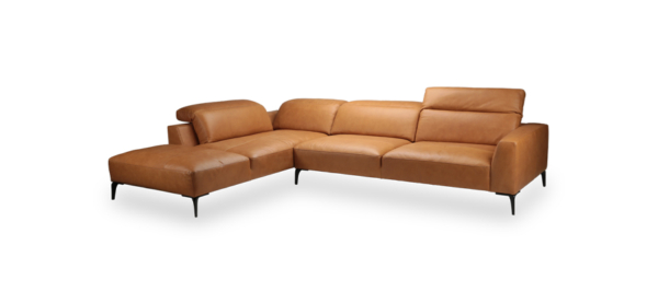 Leather corner sofa by theca!